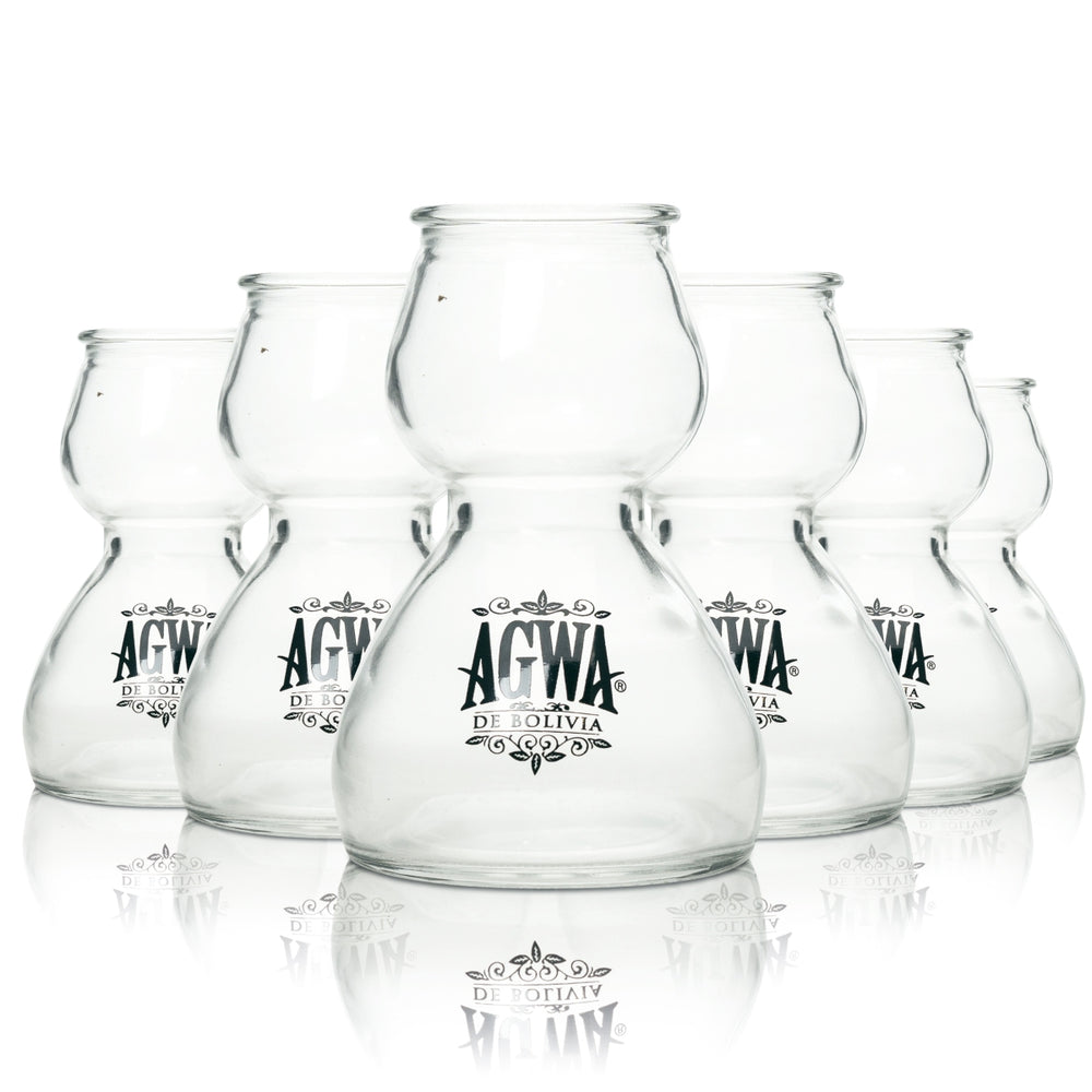 6x Agwa de Bolivia glass 0.3l cup Babco Long Bomb glasses Carafe Long drink RAR