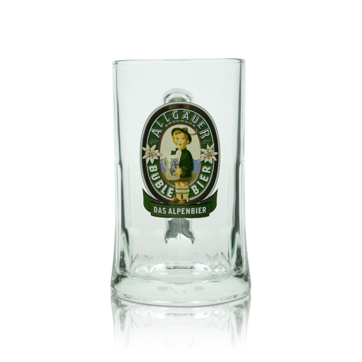 6x Allgäu Büble beer glass 0.5l beer mug  Handle glasses Tankards Seidel Brewery – View 2