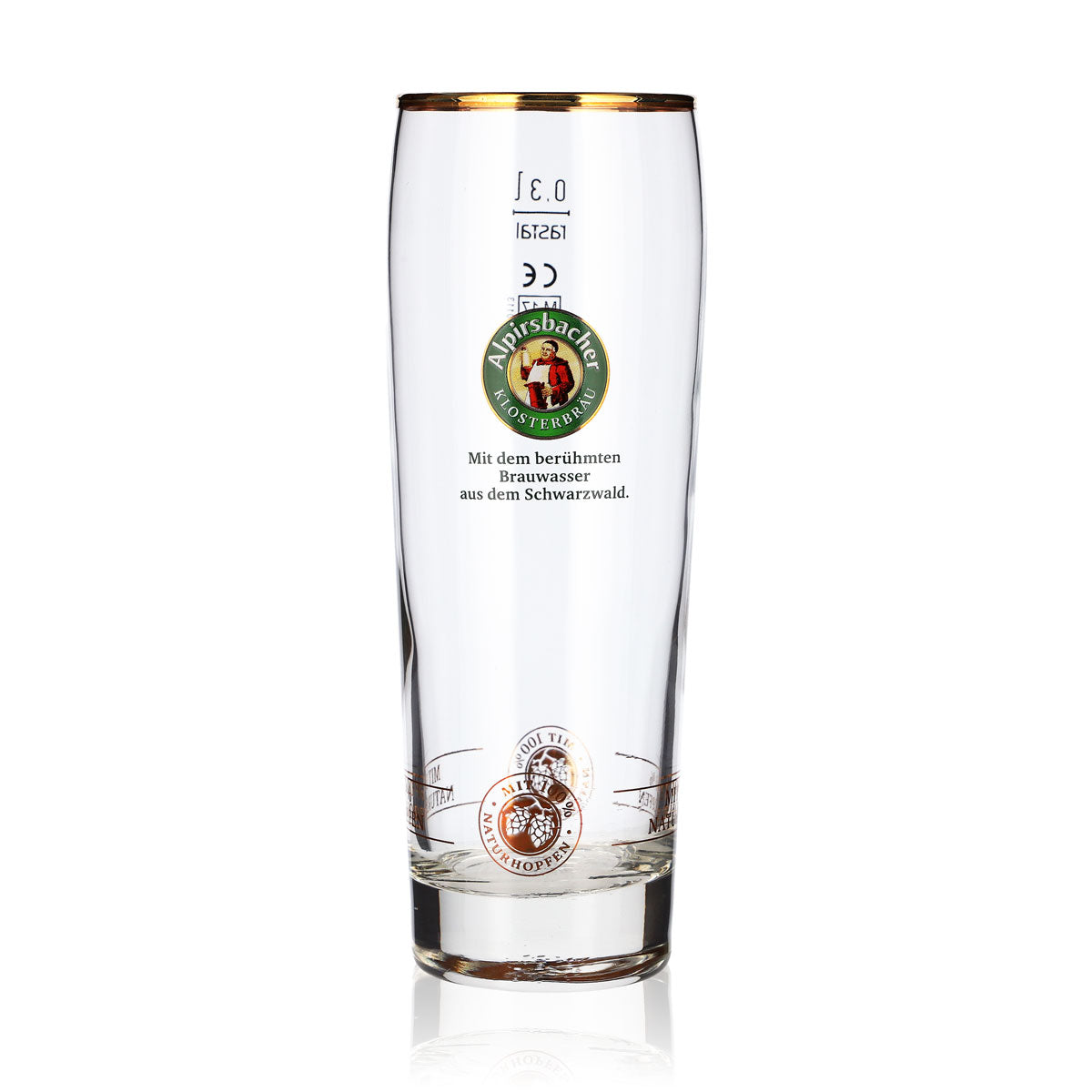 6 Alpirsbacher Beer Glasses, 0.3 L, Gold-Rimmed Rastal Beer Glasses (Set of 6) – View 2