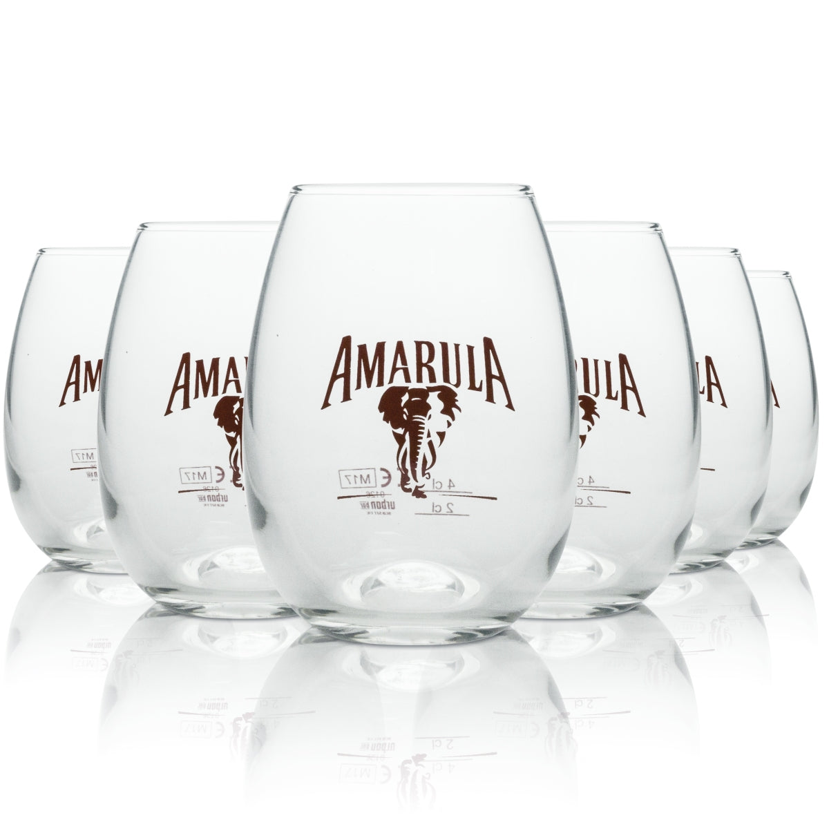 6x Amarula liqueur glass tumblers