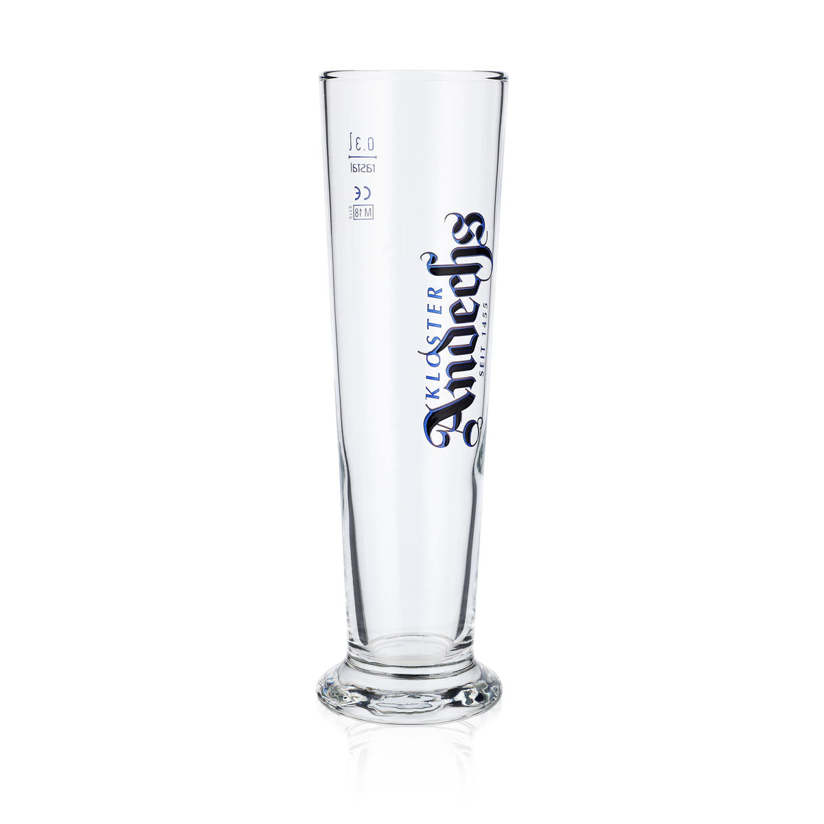 6x Andechs beer glass 0.3l Beer glasses Trophy glass Vertical logo – View 3