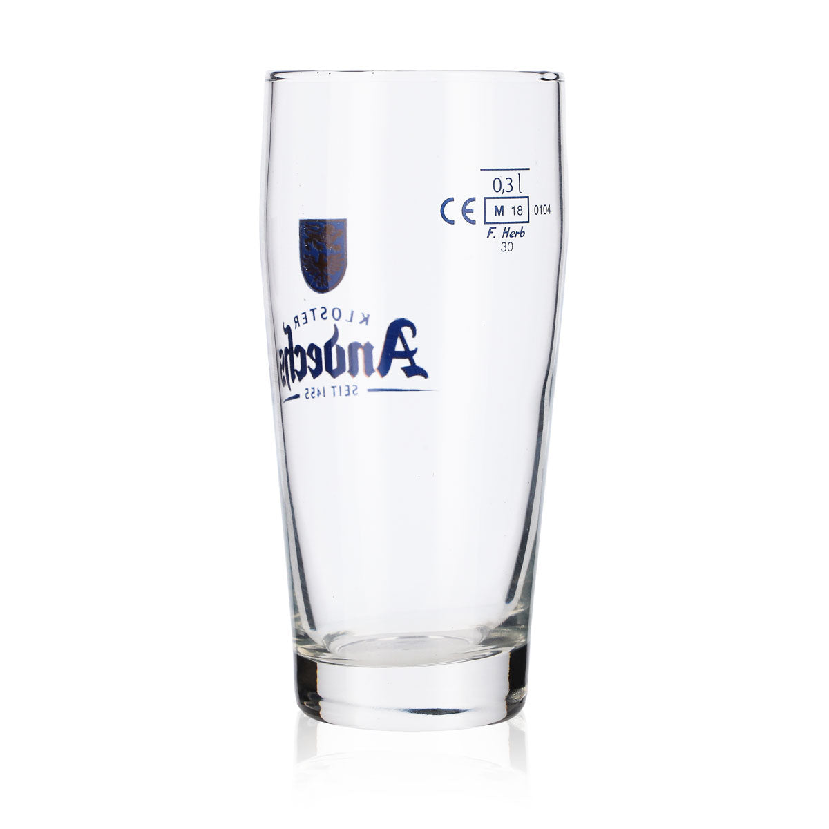 6x Andechs beer glasses 0.3 l Willi mug Blue logo F.Herb – View 4