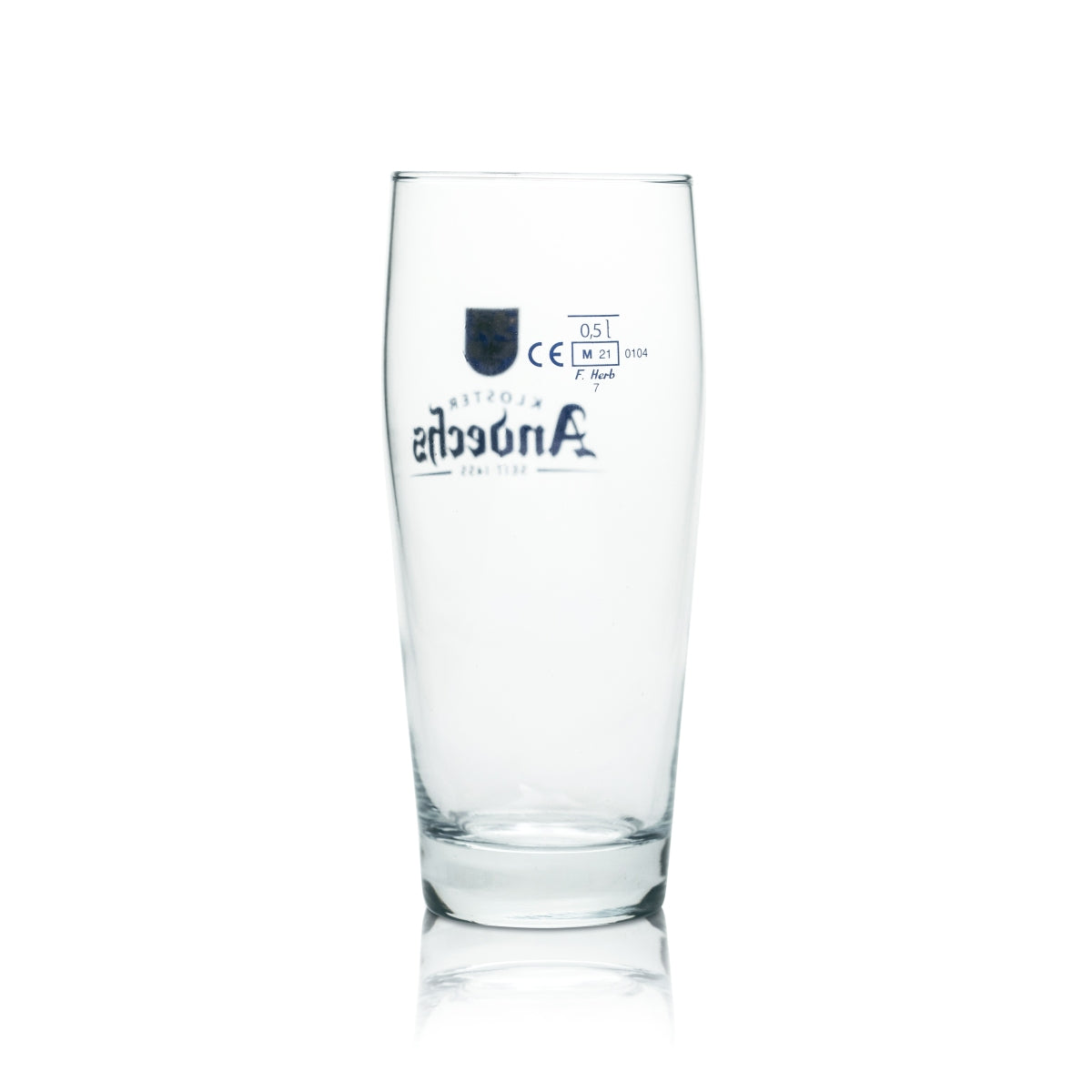 6x Andechs 0.5l beer mug glasses, restaurant-sized, calibrated, monastery brewery, Munich – View 3
