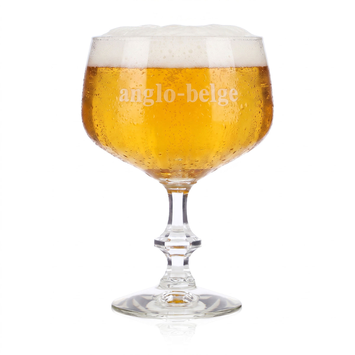6 Anglo-Belge Beer Glasses, 0.36 L, Balloon-Shaped, White "Gin" Lettering (Set of 6) – View 2