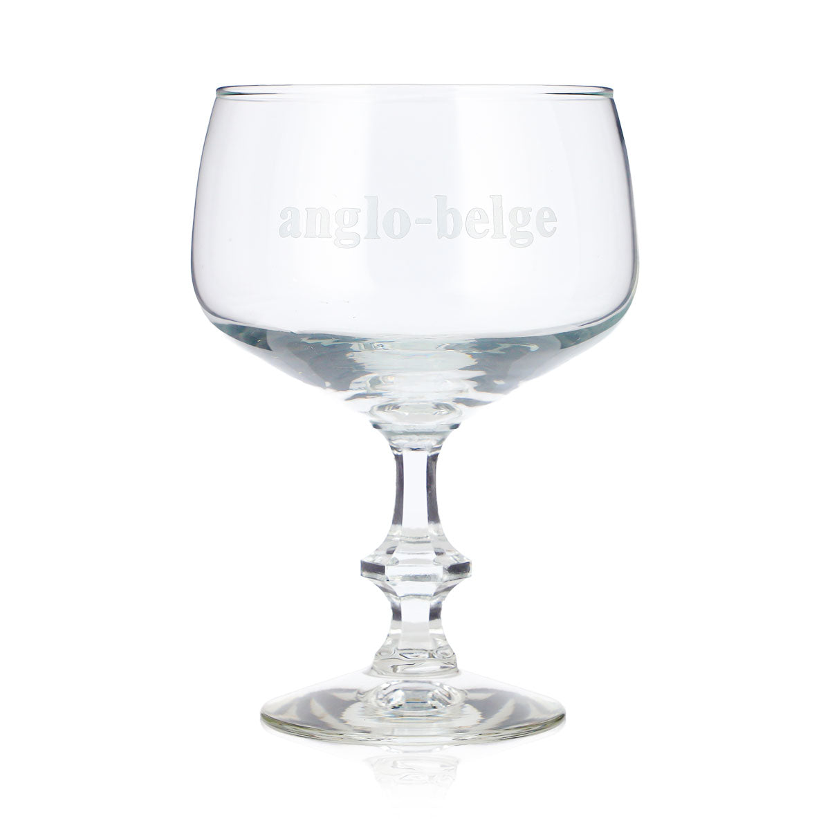6 Anglo-Belge Beer Glasses, 0.36 L, Balloon-Shaped, White "Gin" Lettering (Set of 6) – View 3