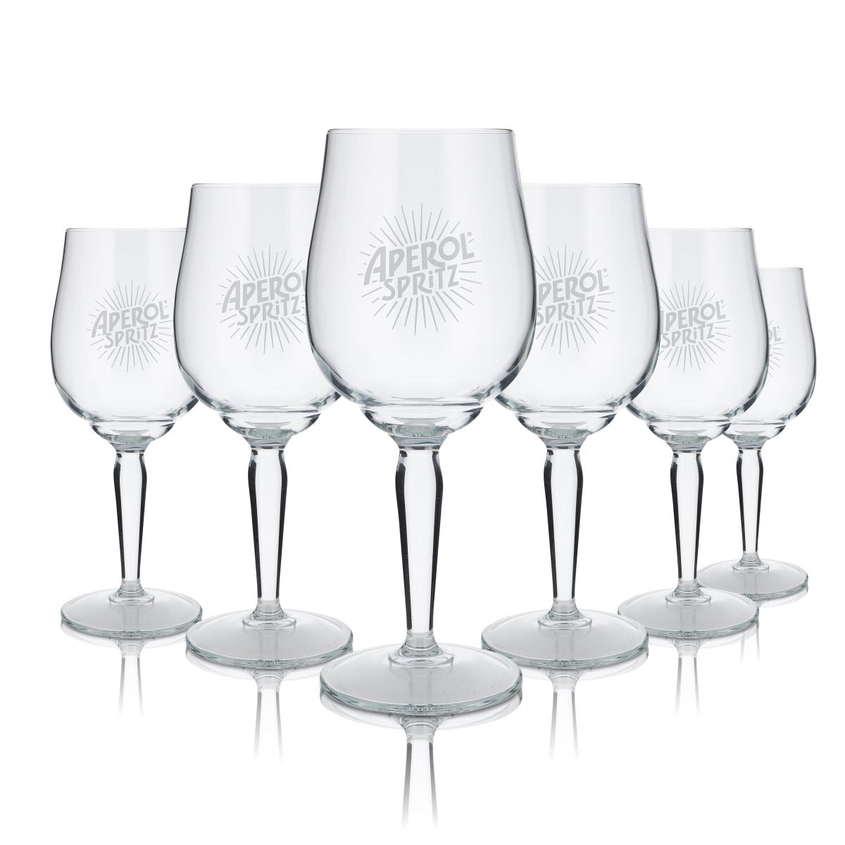6x Aperol Spritz Signature Calice Glasses 0.45 L – Cristalline Original Aperitif Glass Set – View 2
