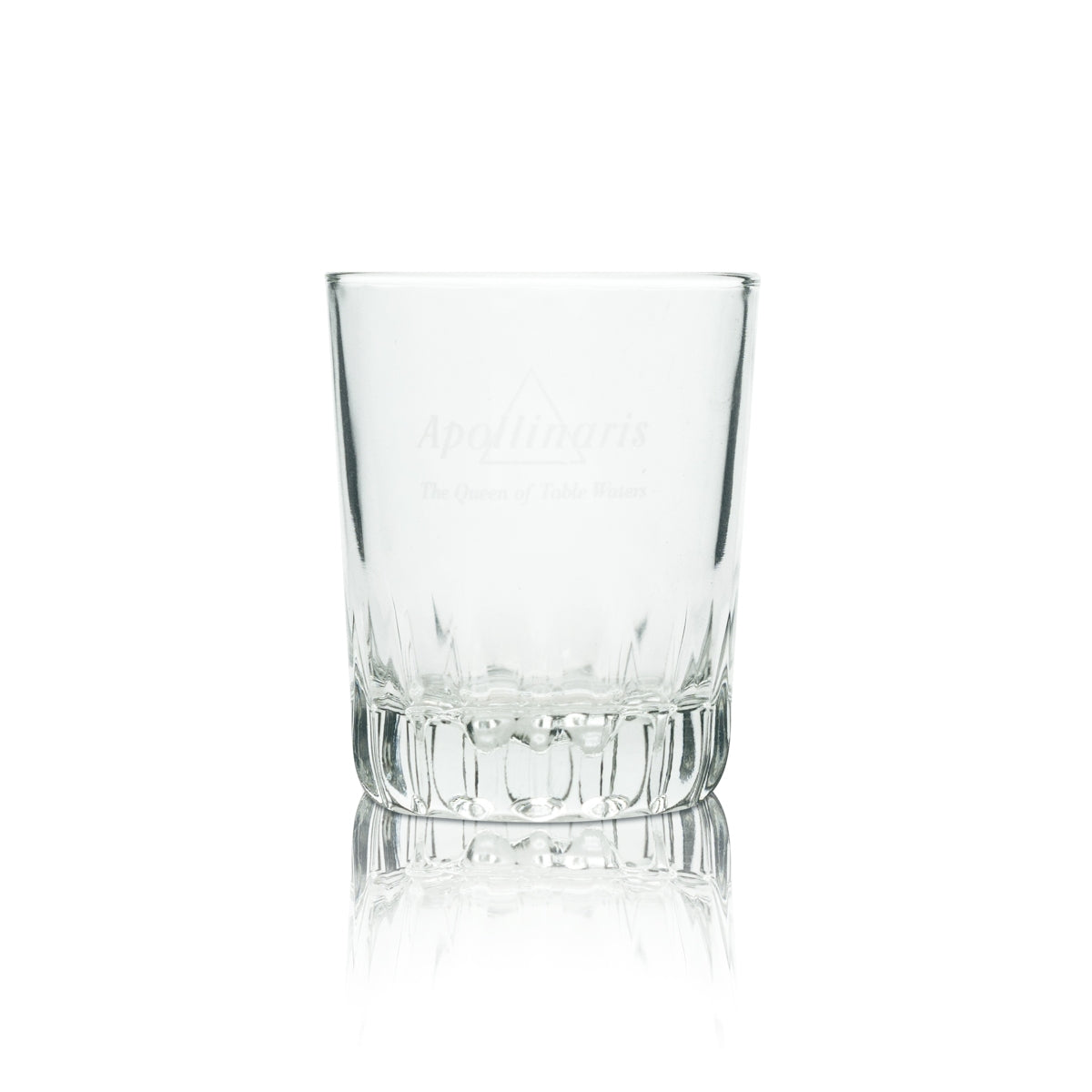 6x Apollinaris water glass 0.2l cup relief contour glasses crystal retro drinking – View 2