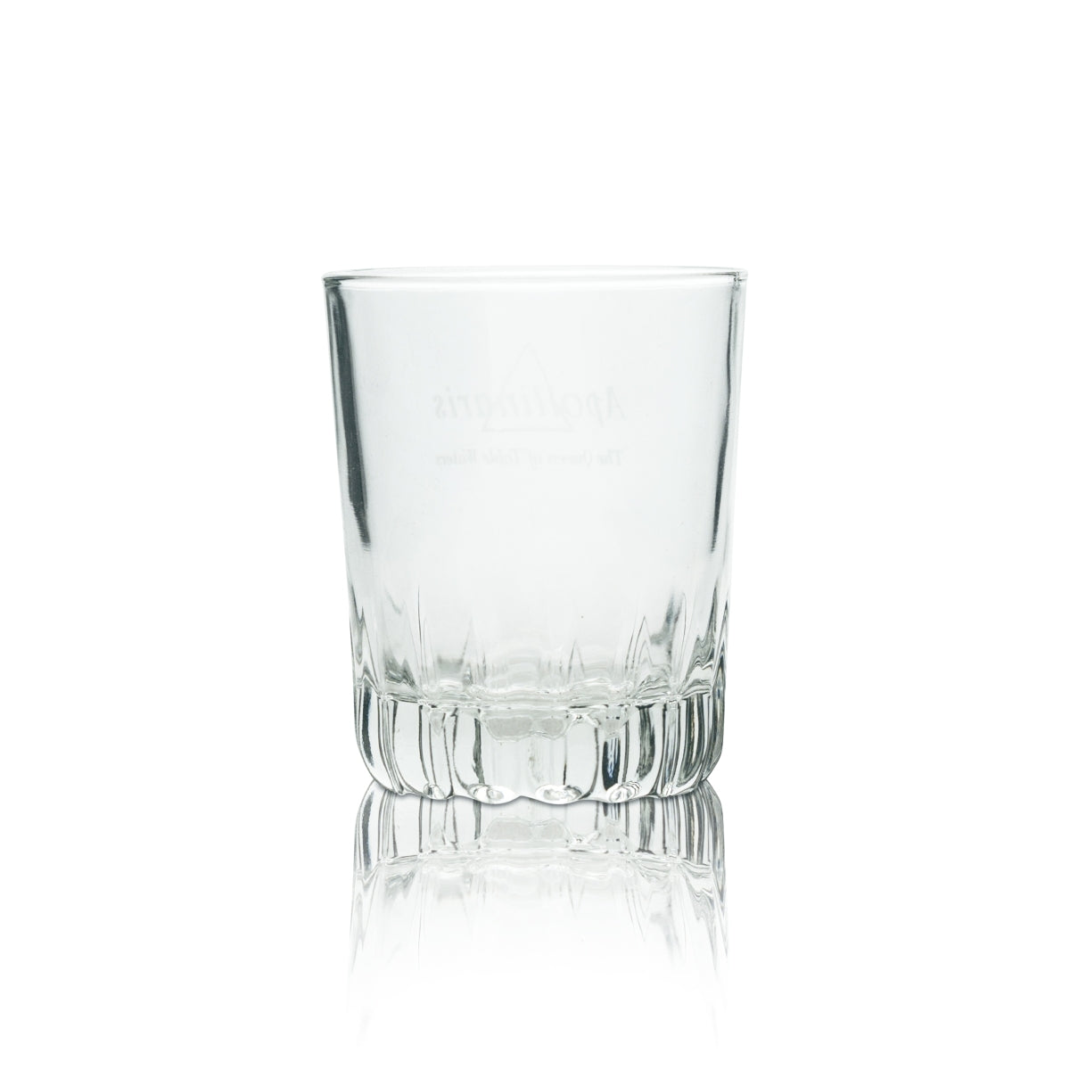 6x Apollinaris water glass 0.2l cup relief contour glasses crystal retro drinking – View 3