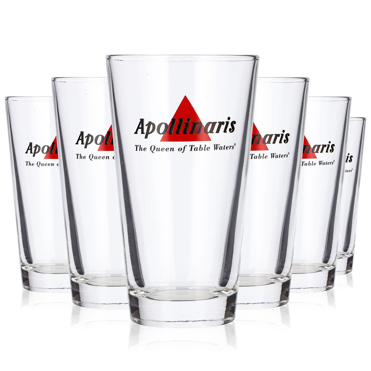 6 Apollinaris 0.3-liter glass cups