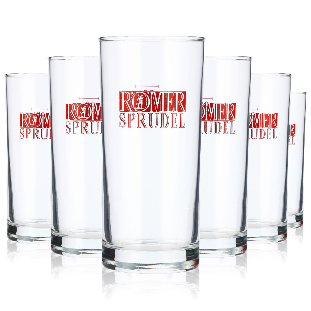 6x Aqua Römer water glass 0.2l cup Water glasses Red logo "Römer Sprudel" – View 5