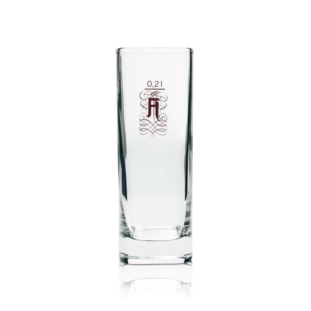 6x Asbach Uralt glass long drink, old square version – View 3