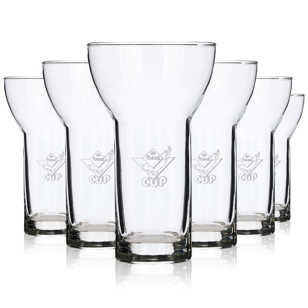 6x Asbach Uralt liqueur glasses, 0.42 l Liqueur glasses The special "cup glass"