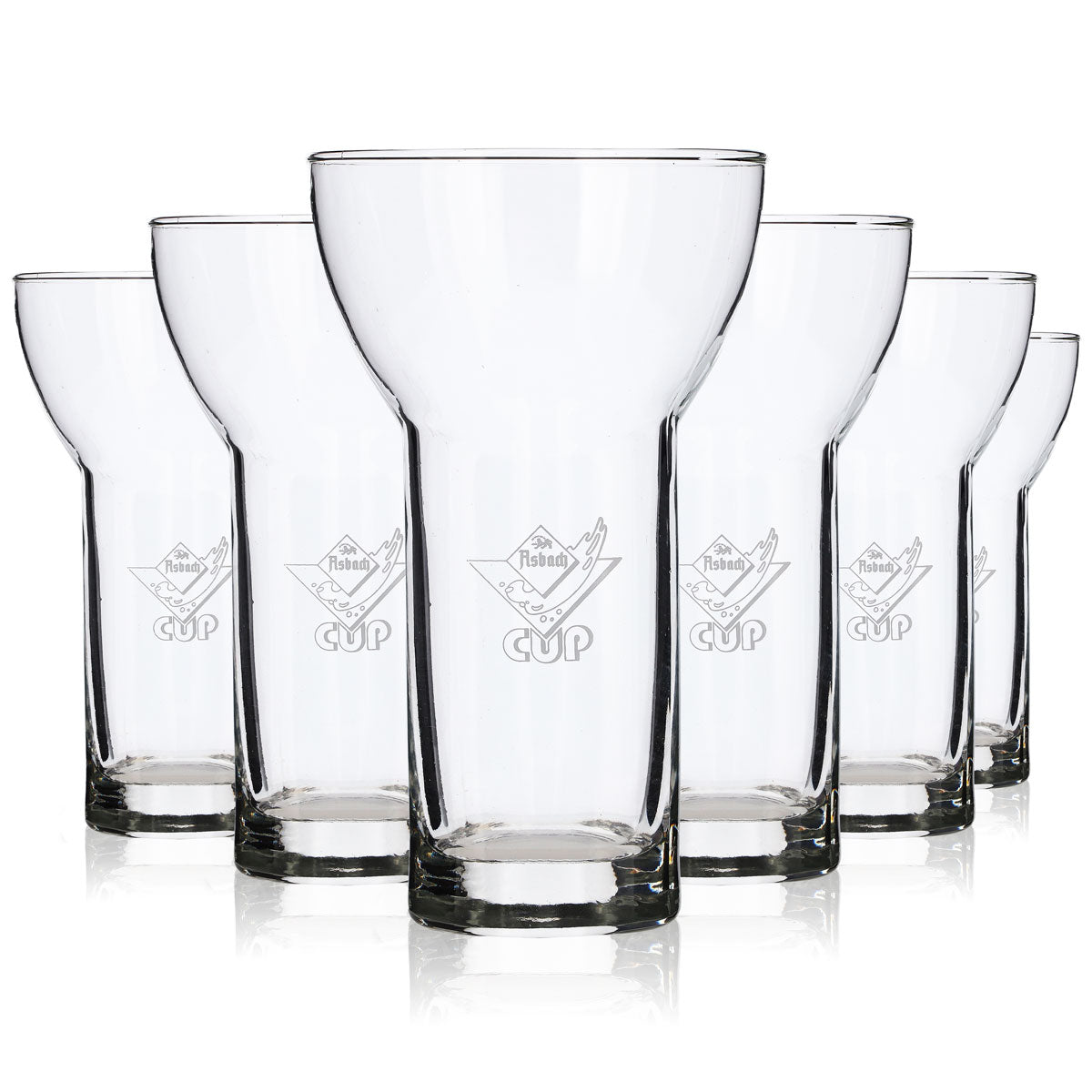 6x Asbach Uralt liqueur glasses, 0.42 l Liqueur glasses The special "cup glass"