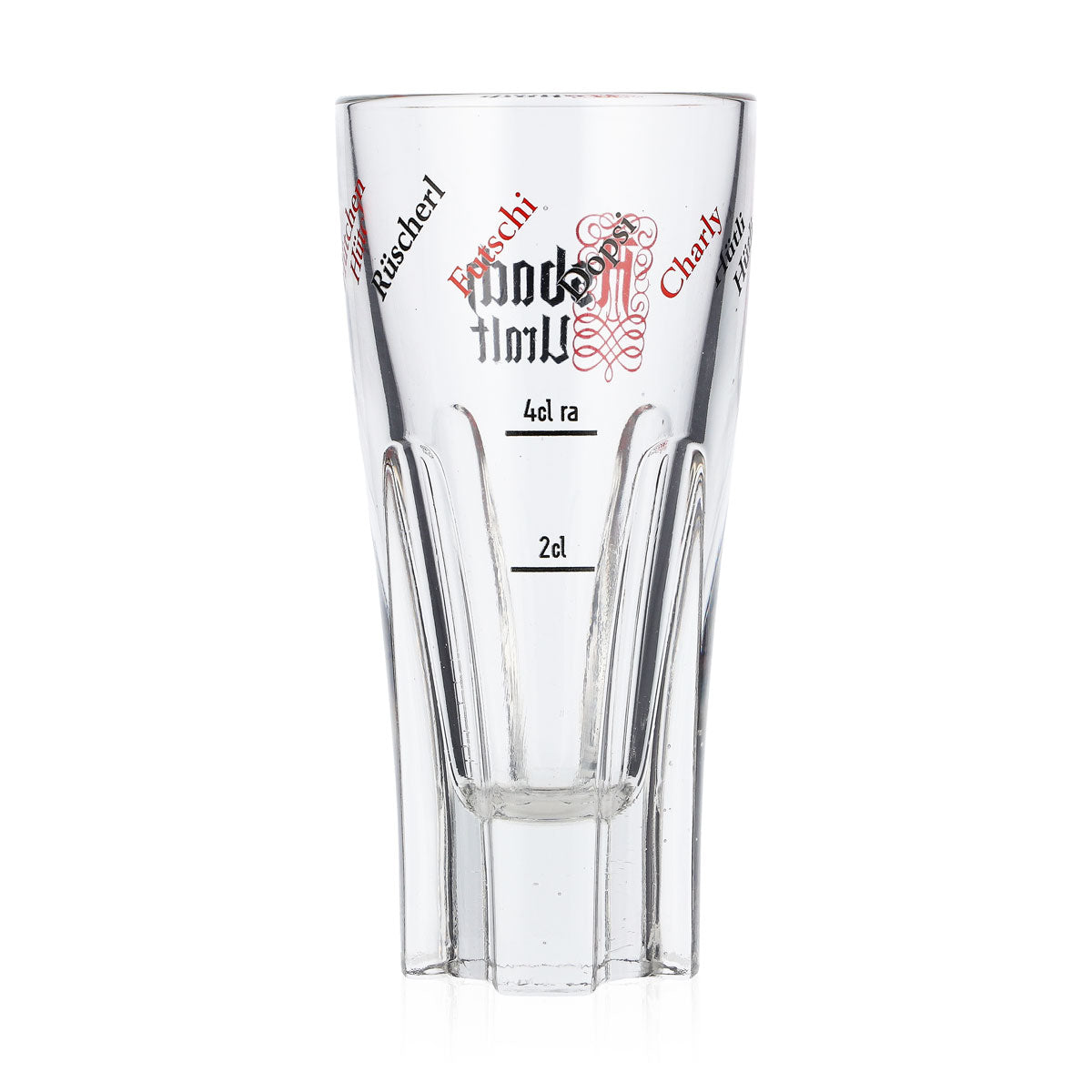 6x Asbach brandy glasses 2cl/4cl Stamper logo Uralt "Hütchen Rüscher" Rastal – View 4