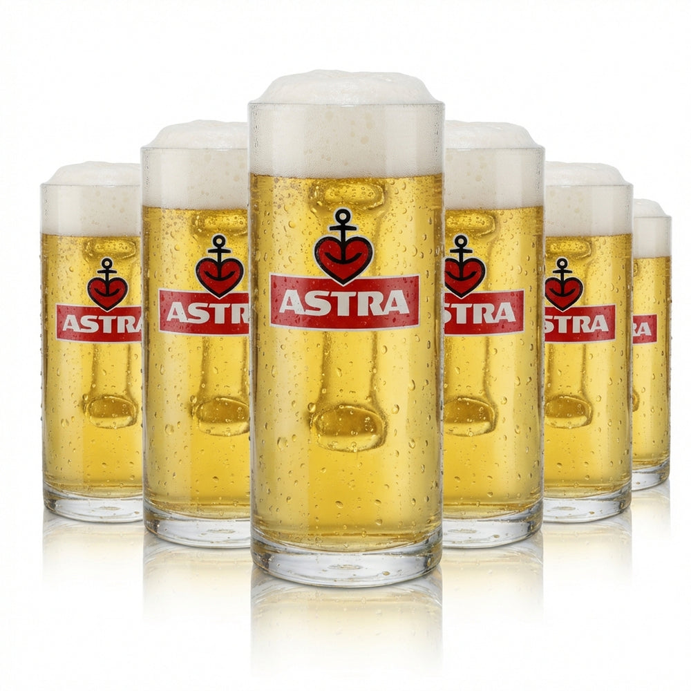 6x Astra glass 0,4l beer mug mug Seidel glasses set brewery Hamburg Kiez Späti