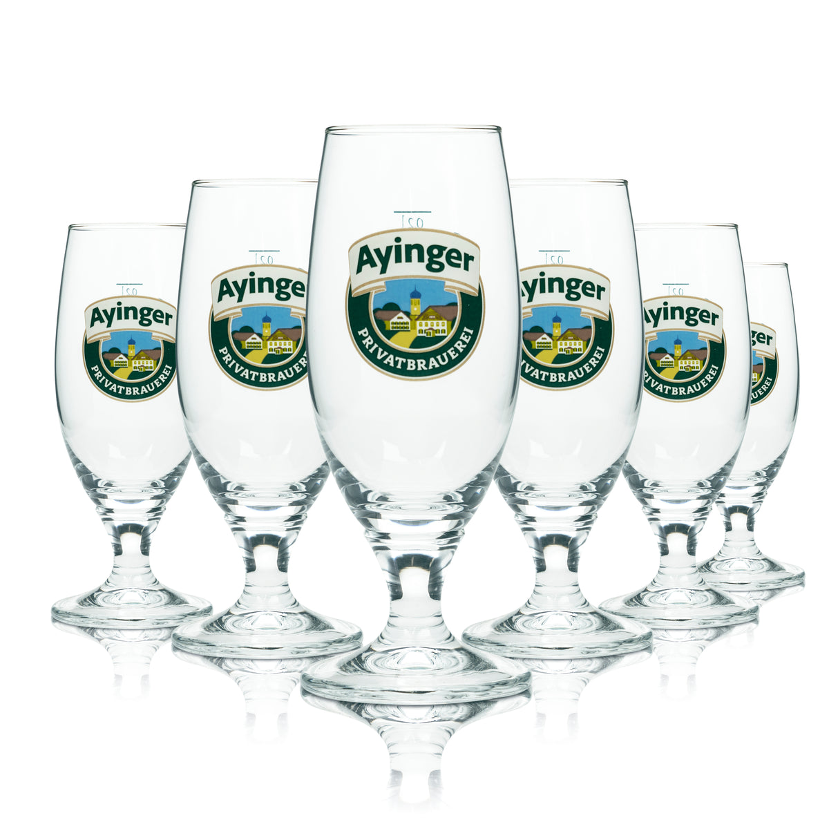 6x Ayinger Beer Glass 0.2l Goblet Tulip Wheat Beer Glasses Brewery Gastro Bar – View 4