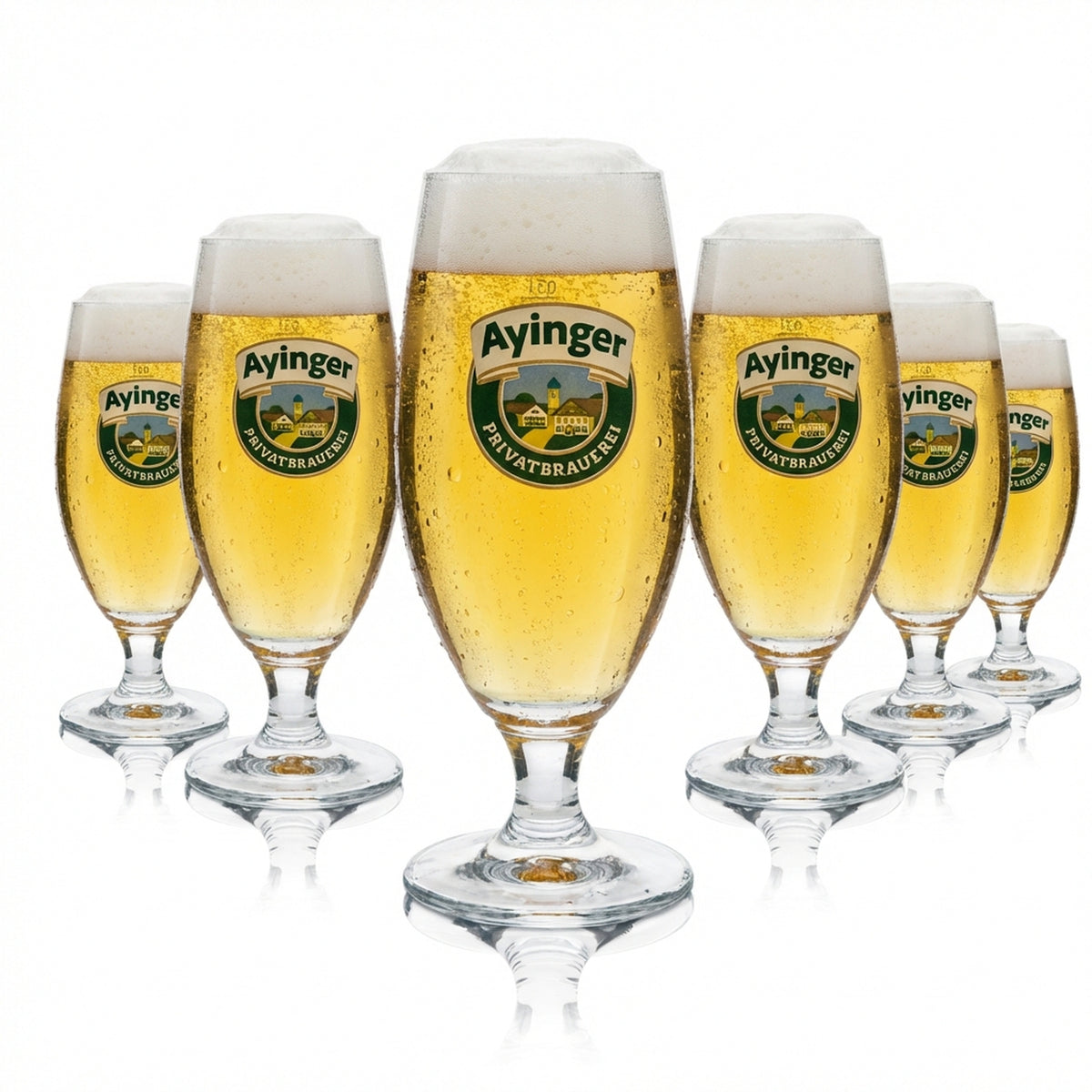 6x Ayinger beer glass 0.3l tulip Ritzenhoff