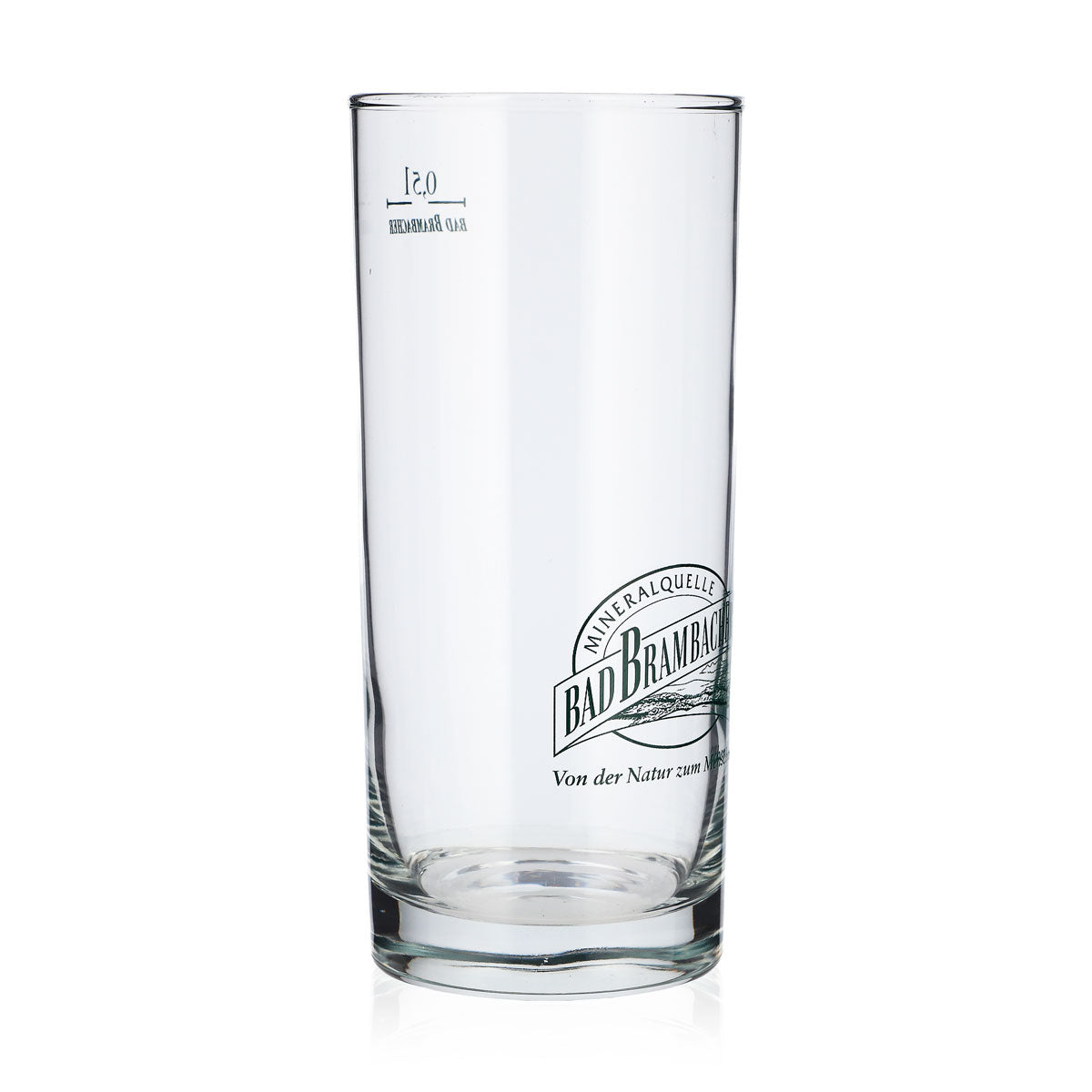6x Bad Brambacher Water Glasses, 0.5 L, Green Logo (Set of 6) – View 2