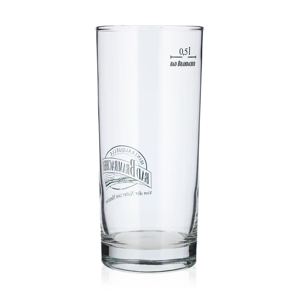 6x Bad Brambacher Water Glasses, 0.5 L, Green Logo (Set of 6) – View 3