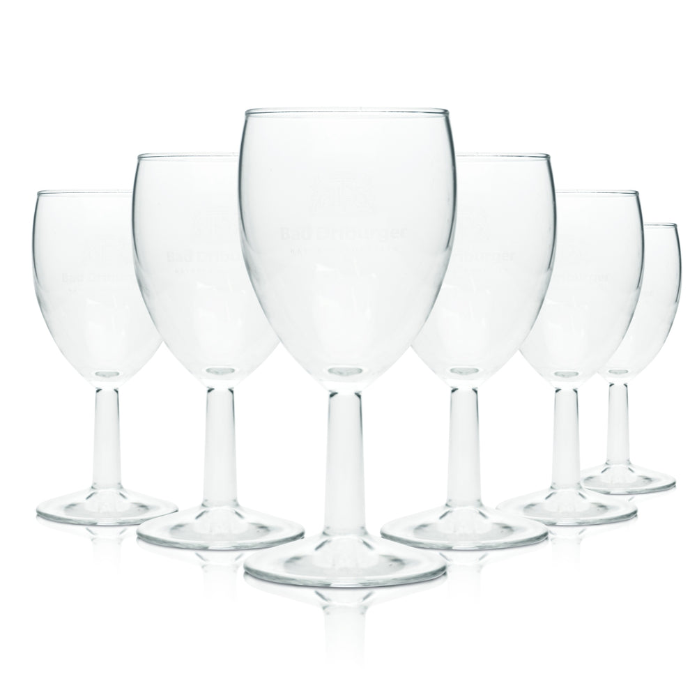6x Bad Driburg water glass 0.2 l trophy flute tulip glasses mineral spring soda