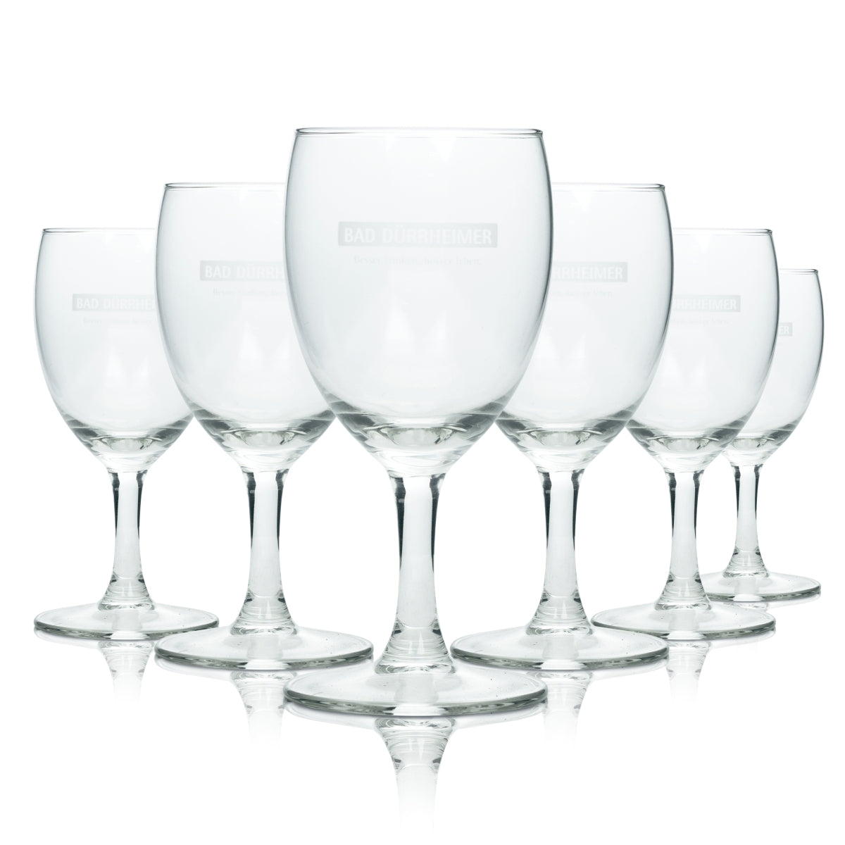 6x Bad Dürrheimer water glass 0.2 l trophy glasses drinking glass beverage catering goblet