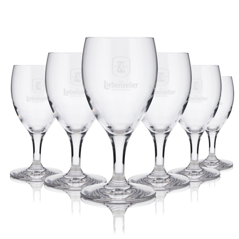 6x Bad Liebenzeller glass 0.18l goblet glass mineral water sparkling soda glass set