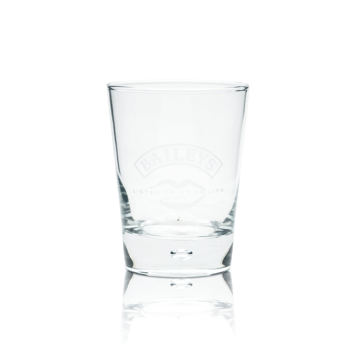 6x Baileys Glass Tumblers Listen to your Lips Air Bubble Glasses Air Bubble Base – View 2