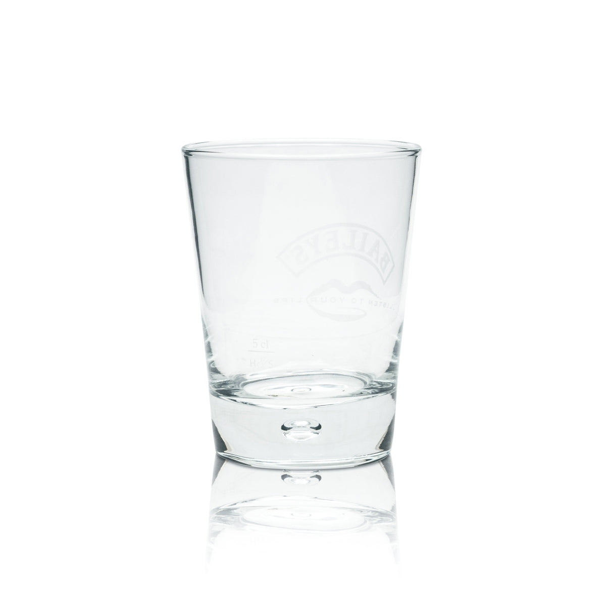 6x Baileys Glass Tumblers Listen to your Lips Air Bubble Glasses Air Bubble Base – View 3
