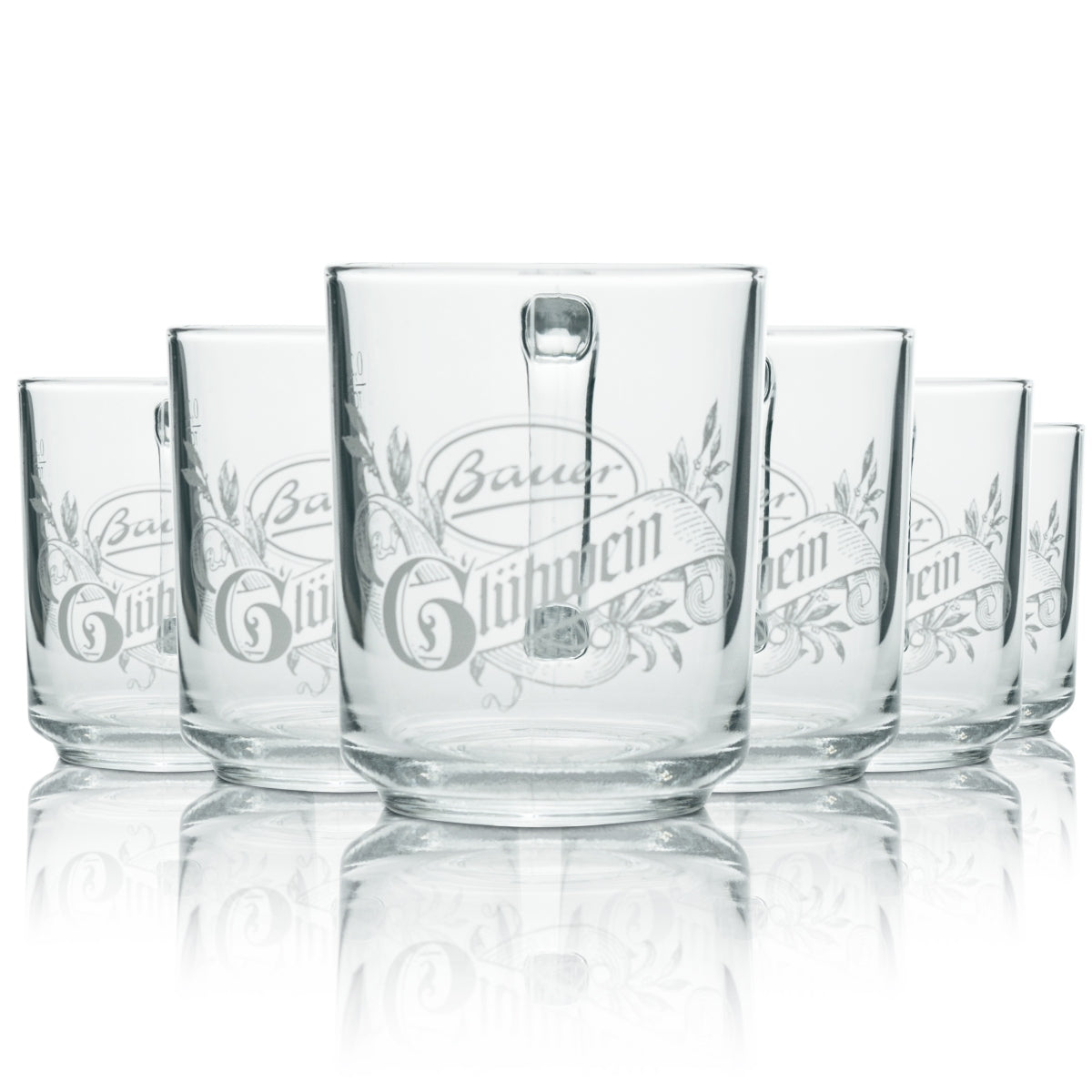 6x Bauer mulled wine glass cup 0.2cl TCC