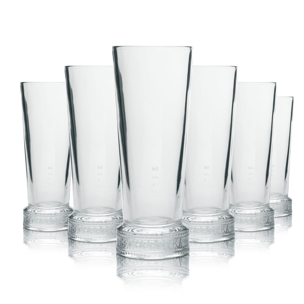 6x Becherovka Vodka Glass 5cl Long Drink Rastal