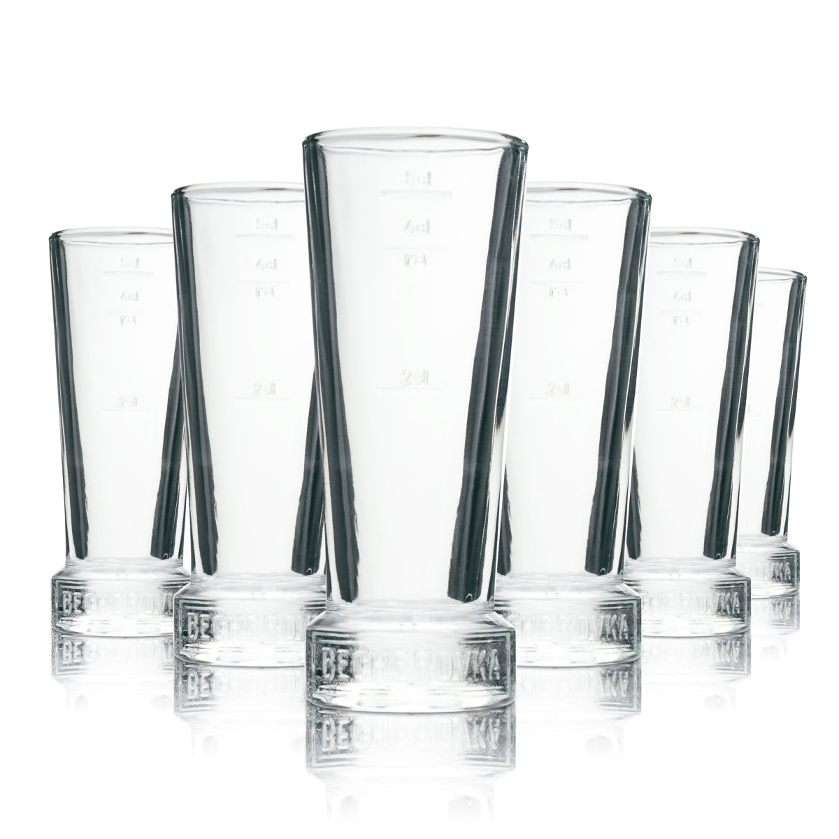 6x Becherovka Vodka Glass Shot Glasses 5cl rastal
