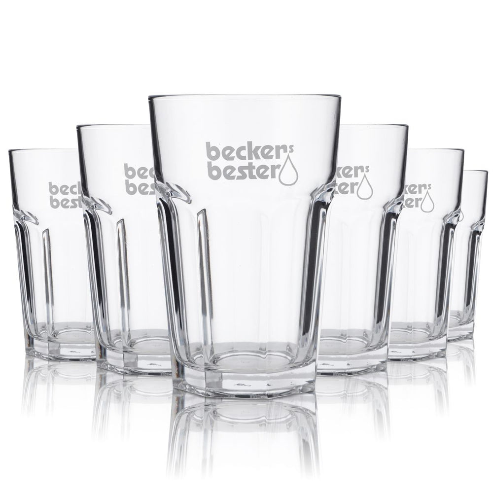 6x Beckers Bester Glas 0.42 l juice glass Willi Becher tumbler glass set drinking glass