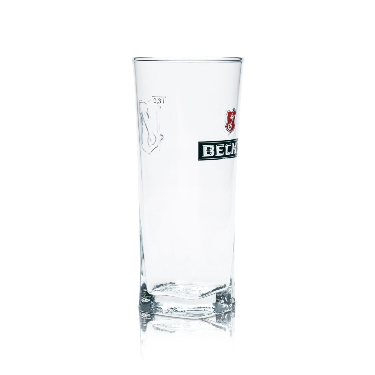 6x Beck's Beer Glass 0.3l Mug Henry Willi Glasses Relief Cup Brewery Print Beer – View 3