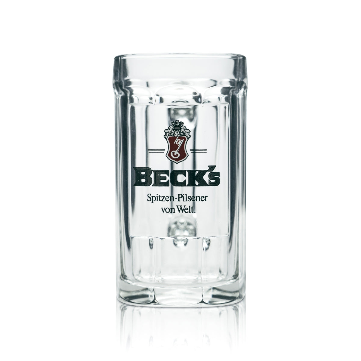 6x Beck's beer glass 0.3l mug with relief Sahm Seidel old logo relief glasses mugs – View 2