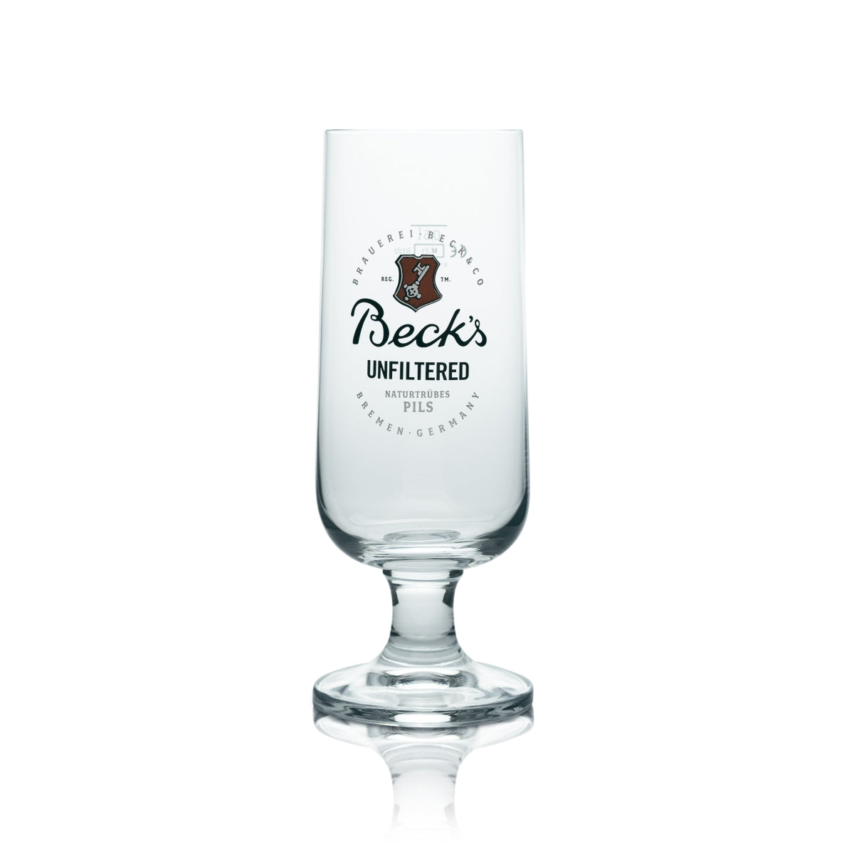 6x Beck's Beer Glass 0.5l Trophy Beer Glasses "Unfiltered" Edition new – View 2