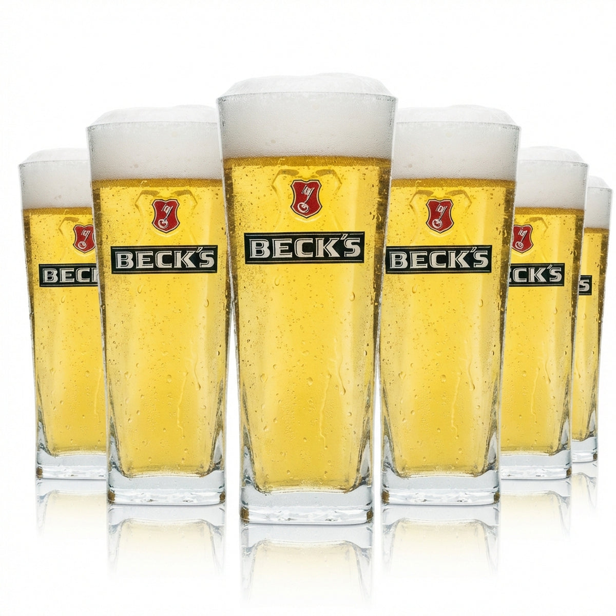 6x Beck's Beer Glass Henry Longdrink 300ml