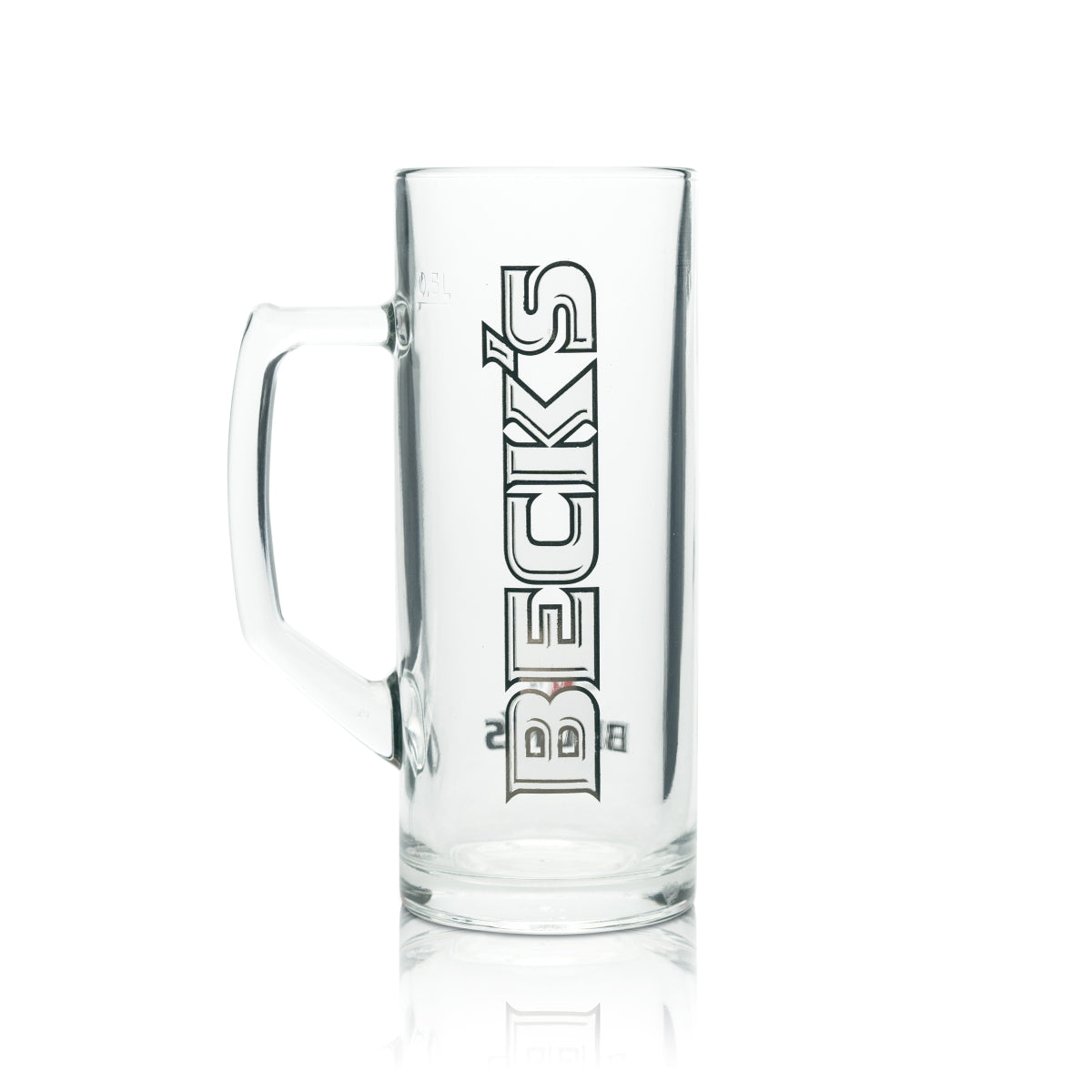 6x Beck's beer glass mug 0.5l Reno Borgonovo Seidel handle glasses Humpem mugs – View 2