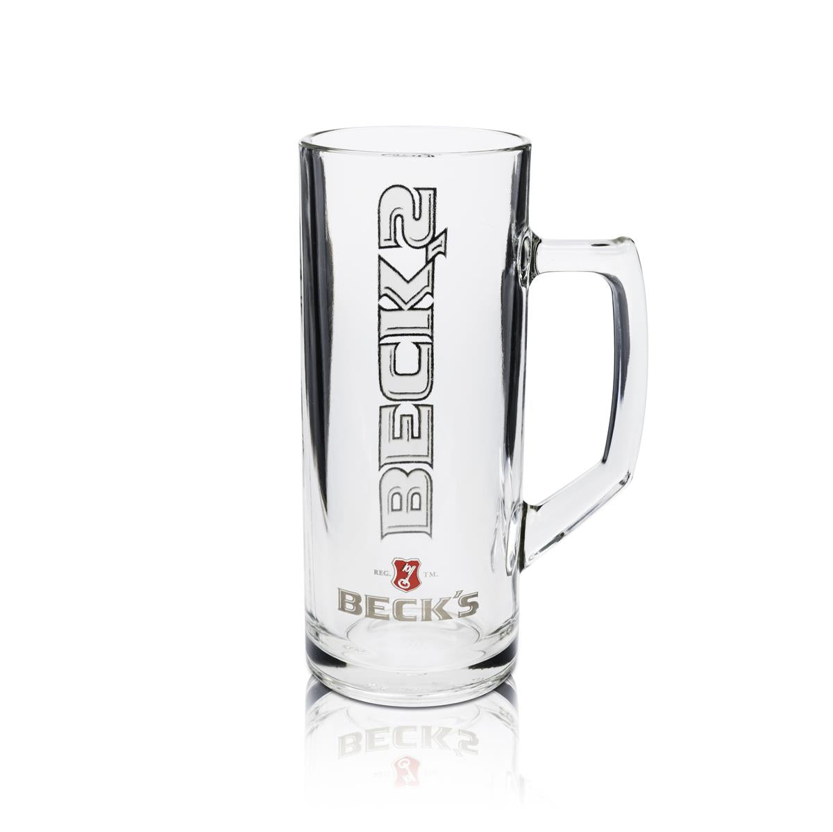 6x Beck's beer glass mug 0.5l Reno Borgonovo Seidel handle glasses Humpem mugs – View 4