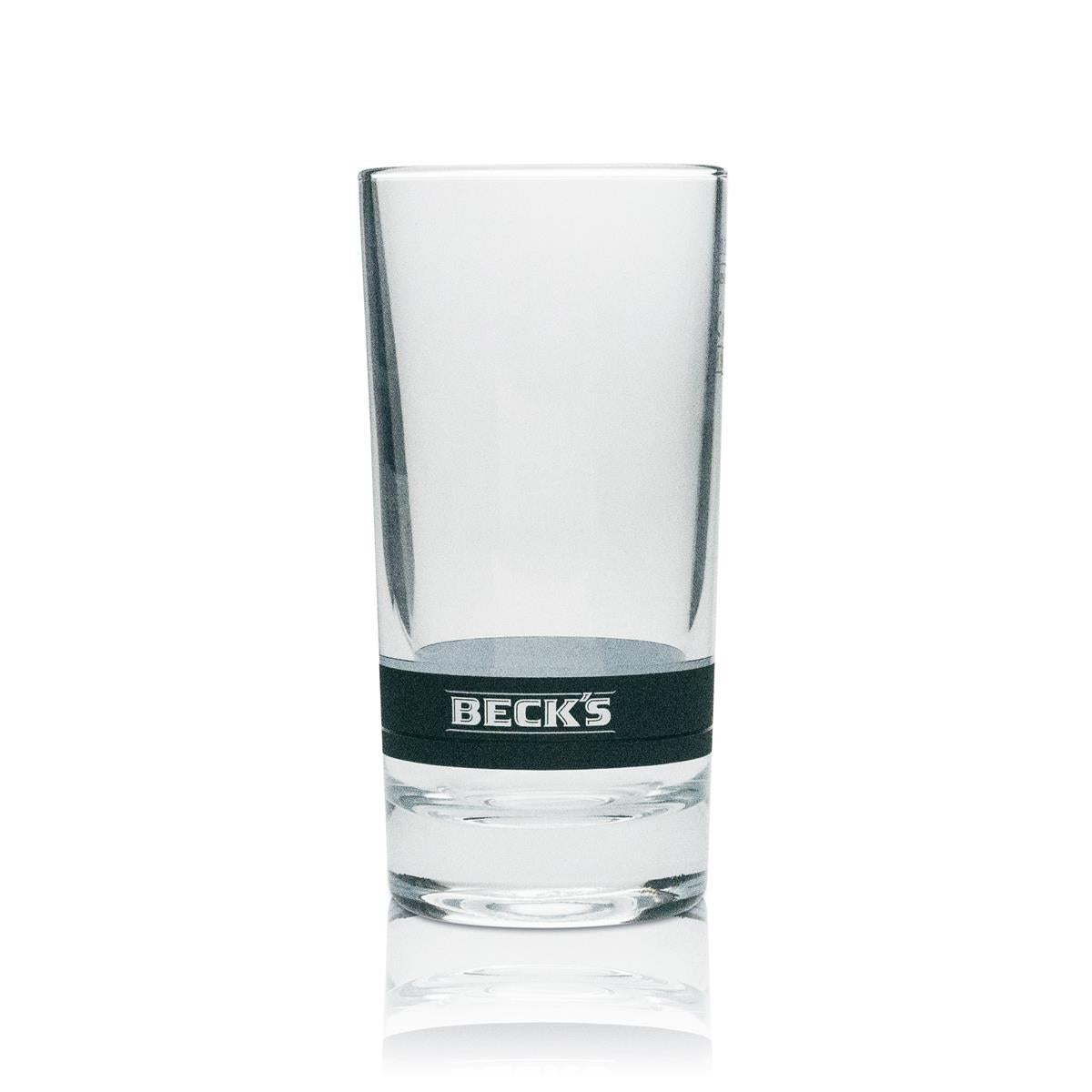 6x Becks Beer Glass Long Drink 250ml gray stripe – View 2