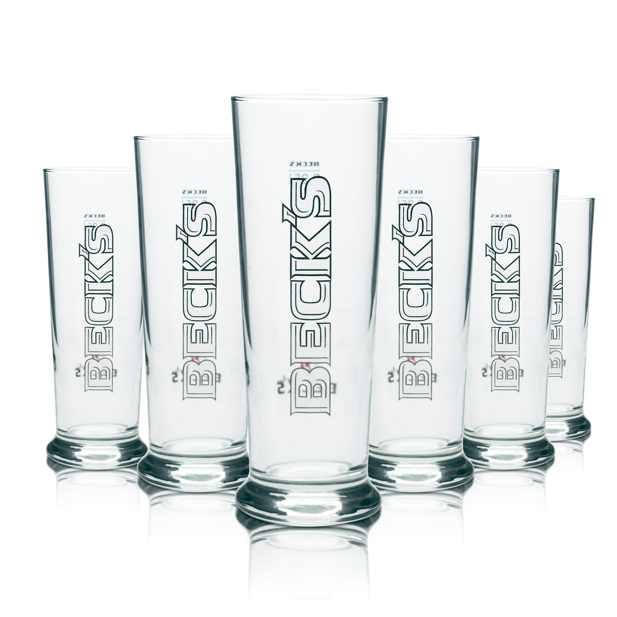 6x Beck's Beer Glass Seattle 0.25l Tulip Brewery Glasses Mug Cup Pilsner Cup Bar – View 4