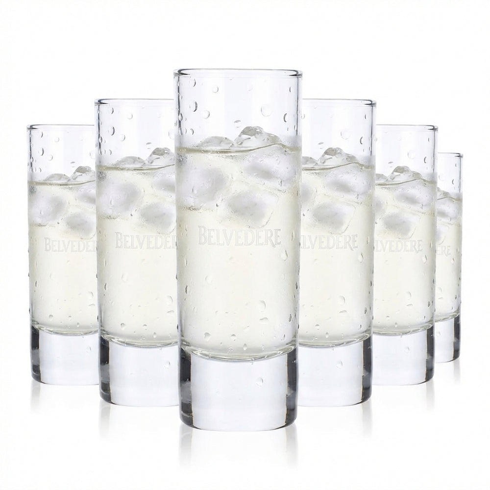 6x Belvedere Vodka Glass 5cl Shot Glass Signature Sipping Glass C6