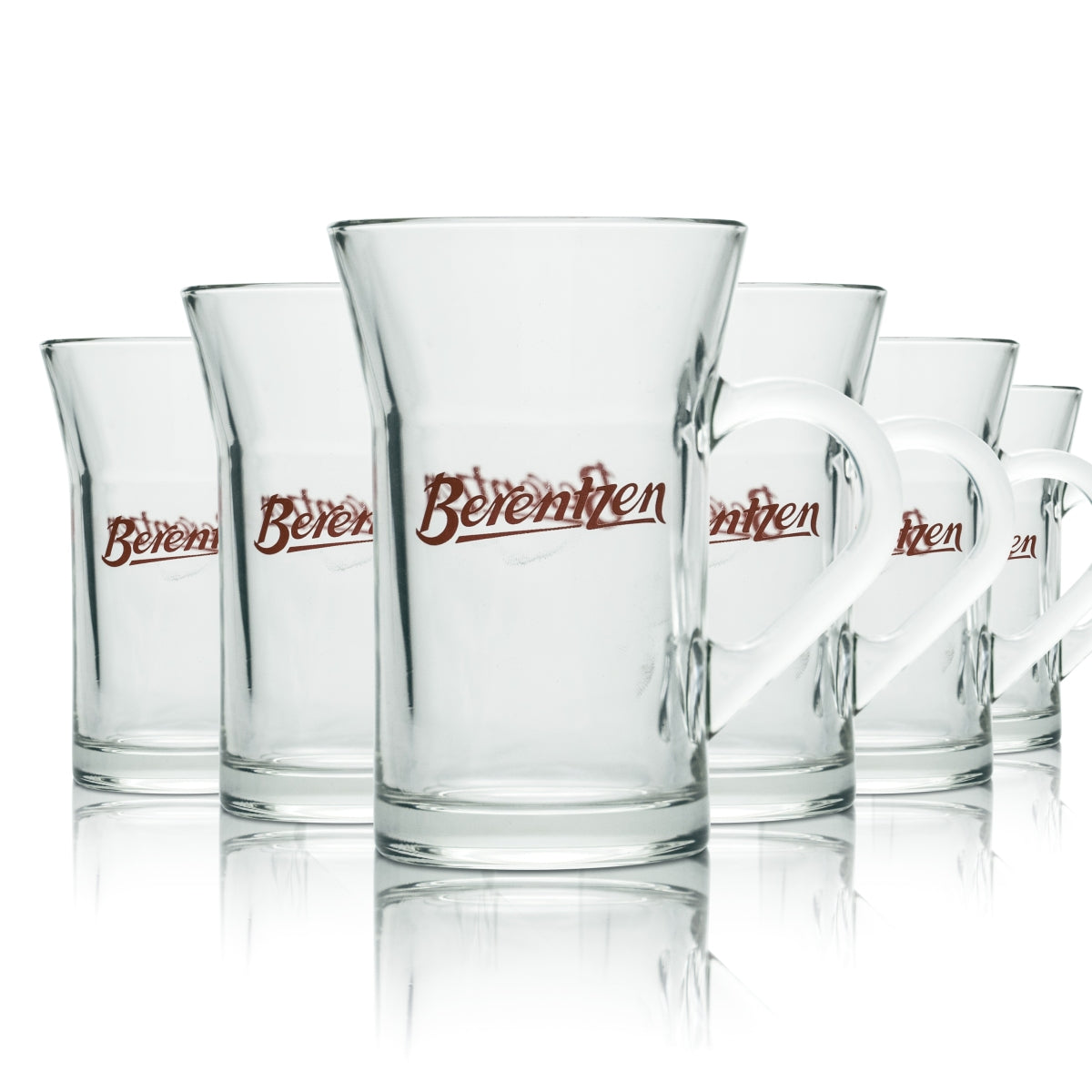 6x Berentzen glass 0.22l mulled wine cup thermo handle glasses punch Christmas