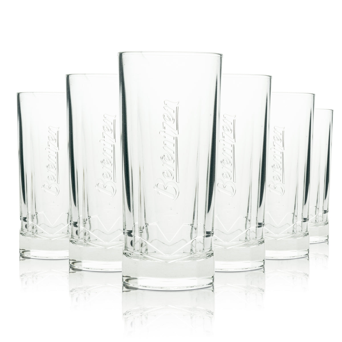 6x Berentzen liqueur glass, long drink, octagonal, 200 ml