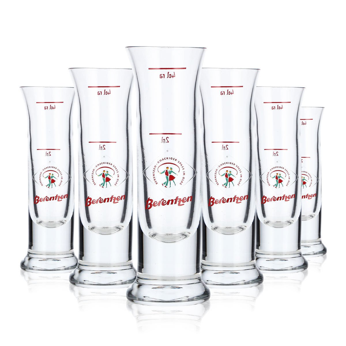6x Berentzen liqueur glass Stamper 2cl/4cl shot glass "Crisp fun in everyday life" – View 5