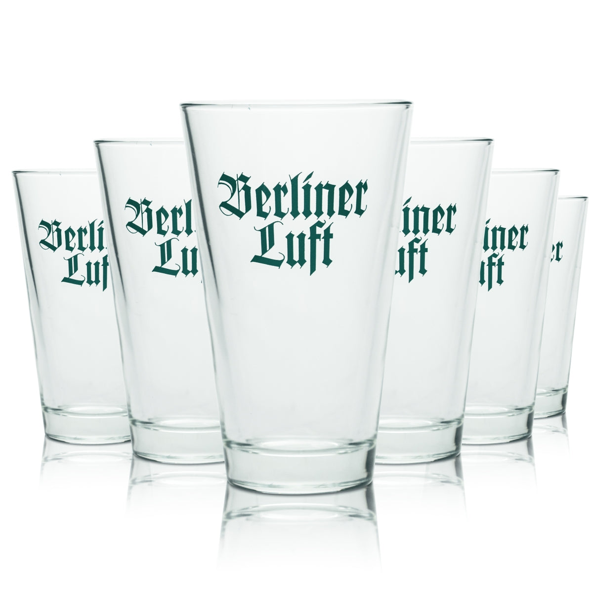 6x Berliner Luft Glass 0.33l Tumbler Cups Long Drink Pfeffi Schilkin Bar