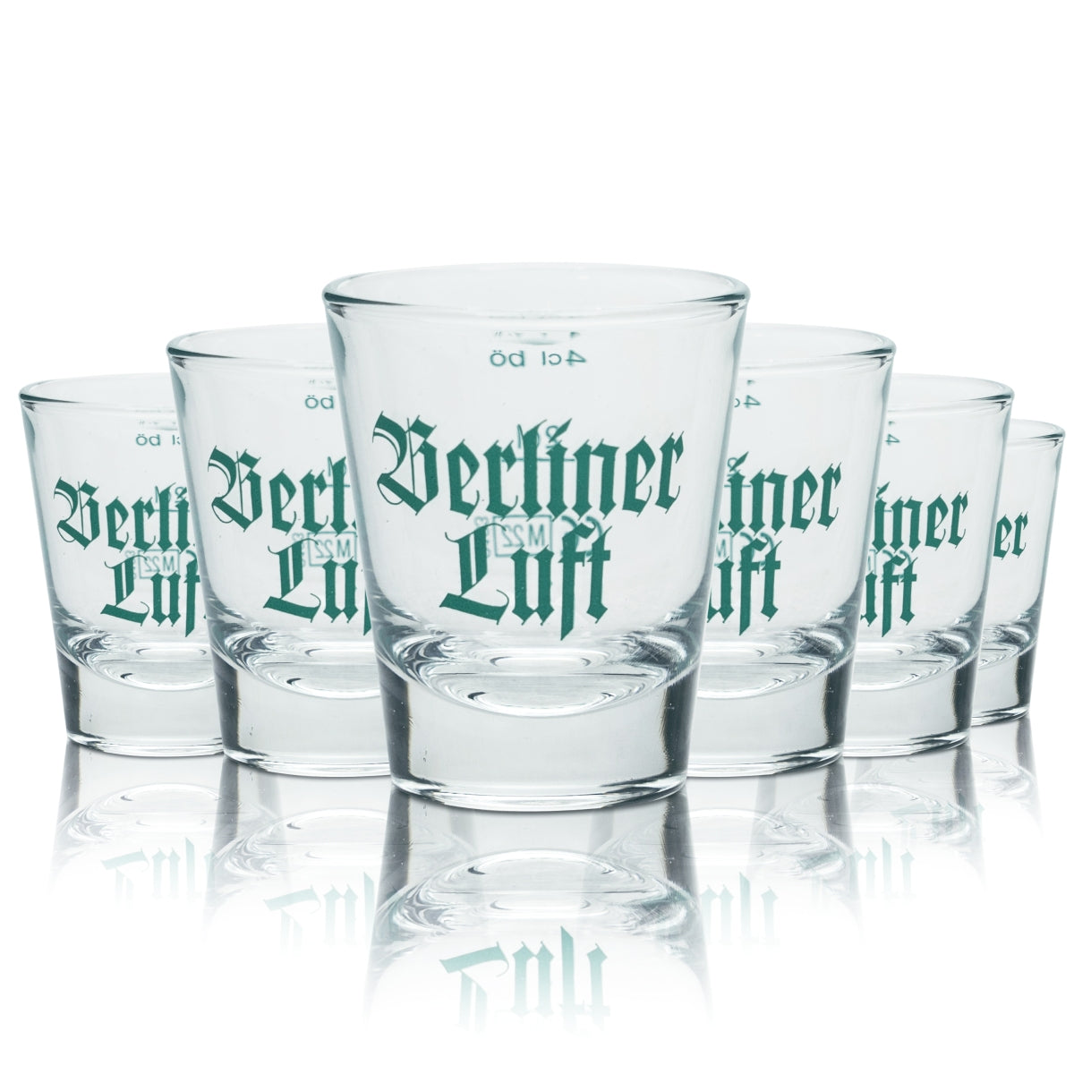 6x Berliner Luft Glass 4cl Schnapps Glasses Stamper Short Shot Pfeffi Gastro Oak