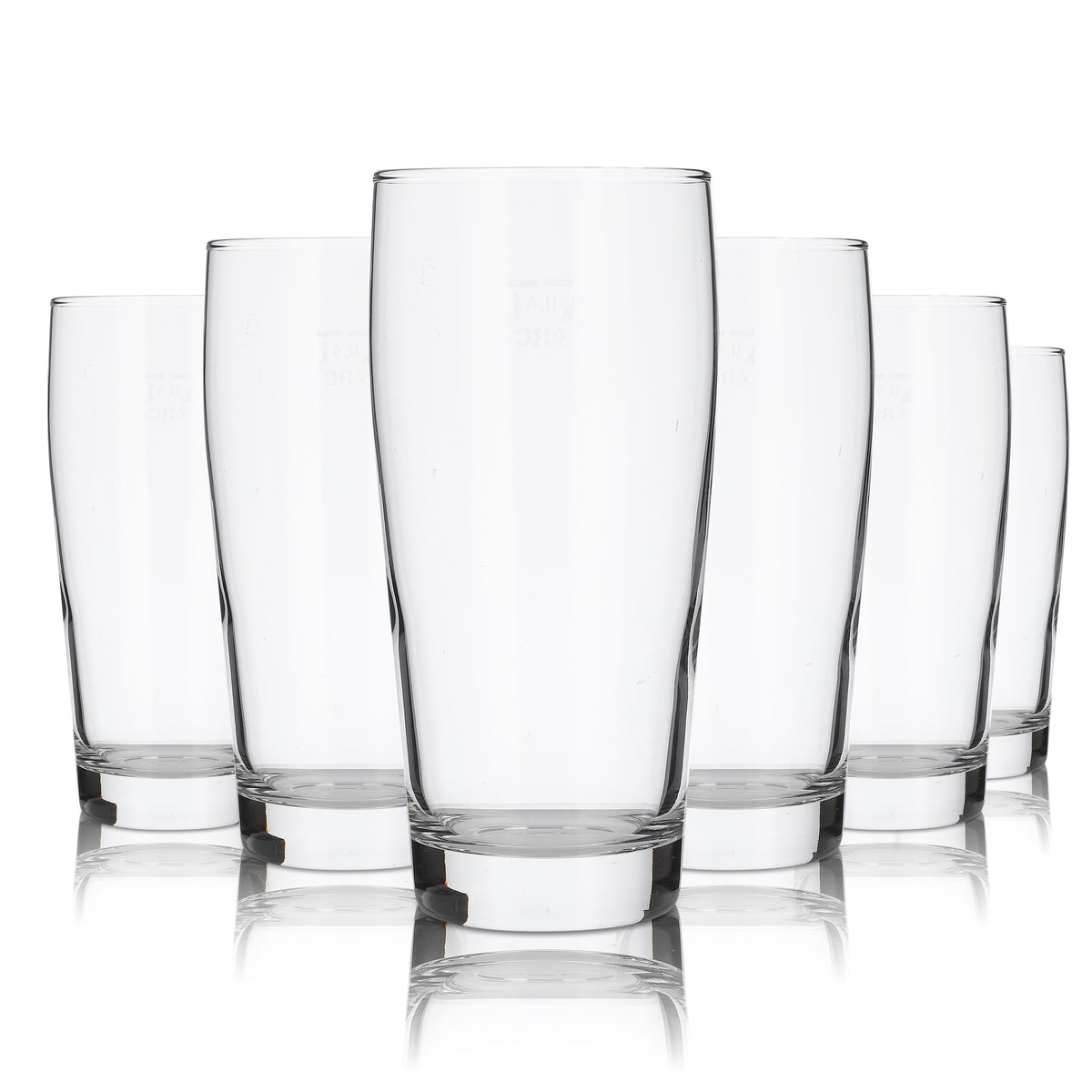 6x Beer Glass 0.4l Willibecher Glasses Set Blank Without Logo Gastro Calibrated Arcoroc – View 5