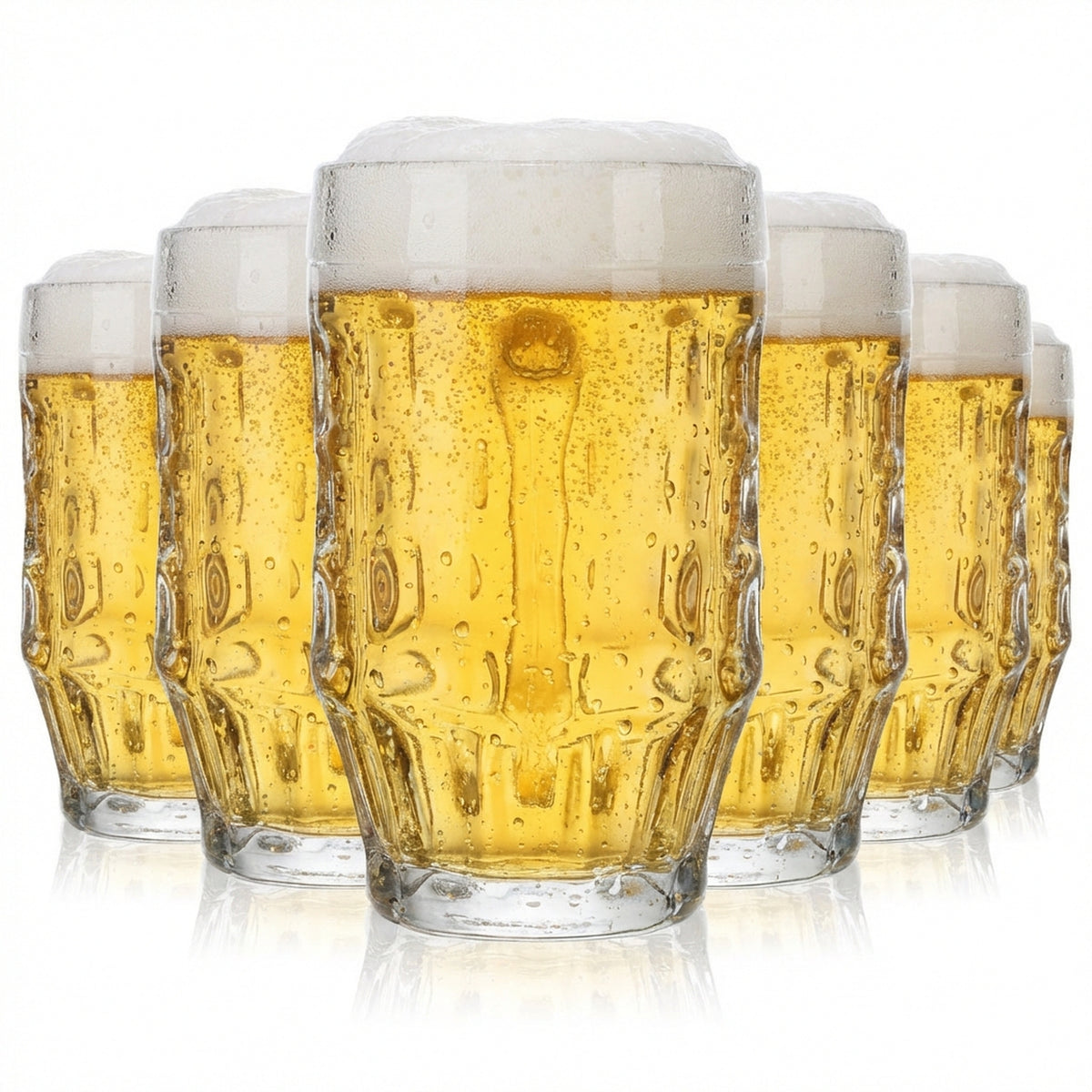 6x beer mug glass 0.5l glasses Seidel tankard Blanco Malles