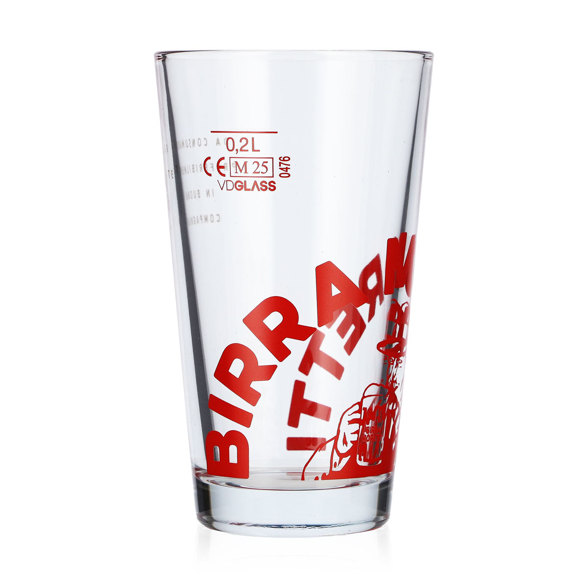 6 Birra Moretti Beer Glasses, 0.2 L, Red Logo, Willibecher (Set of 6) – View 3
