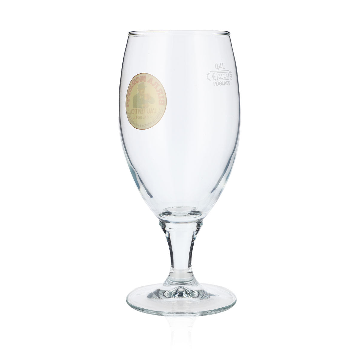 6x Birra Moretti beer glasses, 0.4 l, goblet style, bulbous design – View 4